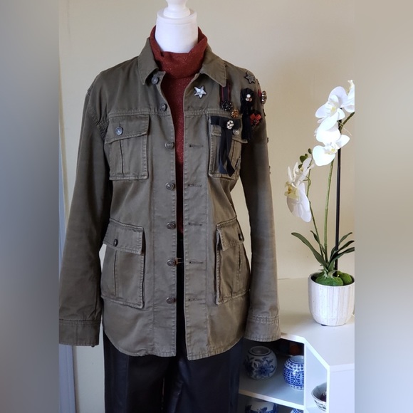 Pre owned Cinq a sept  sacred heart military utility jacket in xlnt condition - Picture 4 of 14